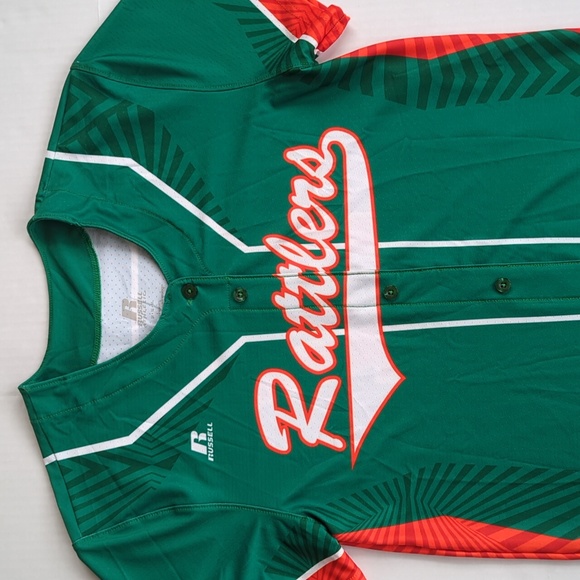 NWT Russell Athletics Rattlers Sublimated Dri-Power #17 Jersey M Green - Picture 6 of 16